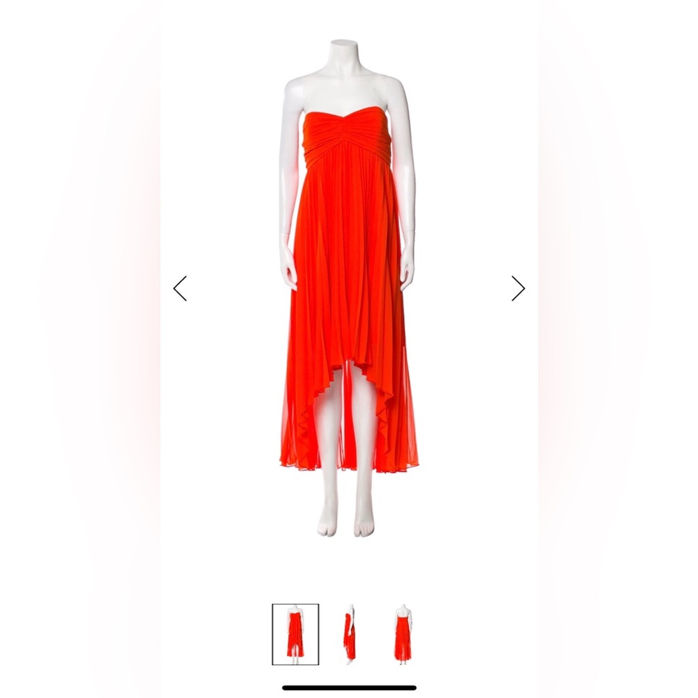 Badgley Mischka Red Asymmetrical Dress